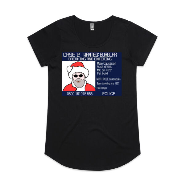 Funny Santa Burglar - Women's Mali Tee Thumbnail